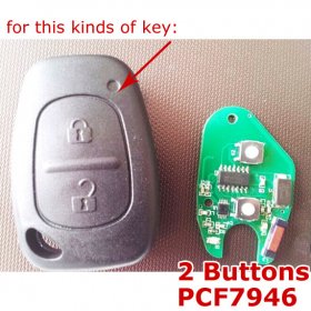 2 Buttons PCB (PCF7946) for Renault