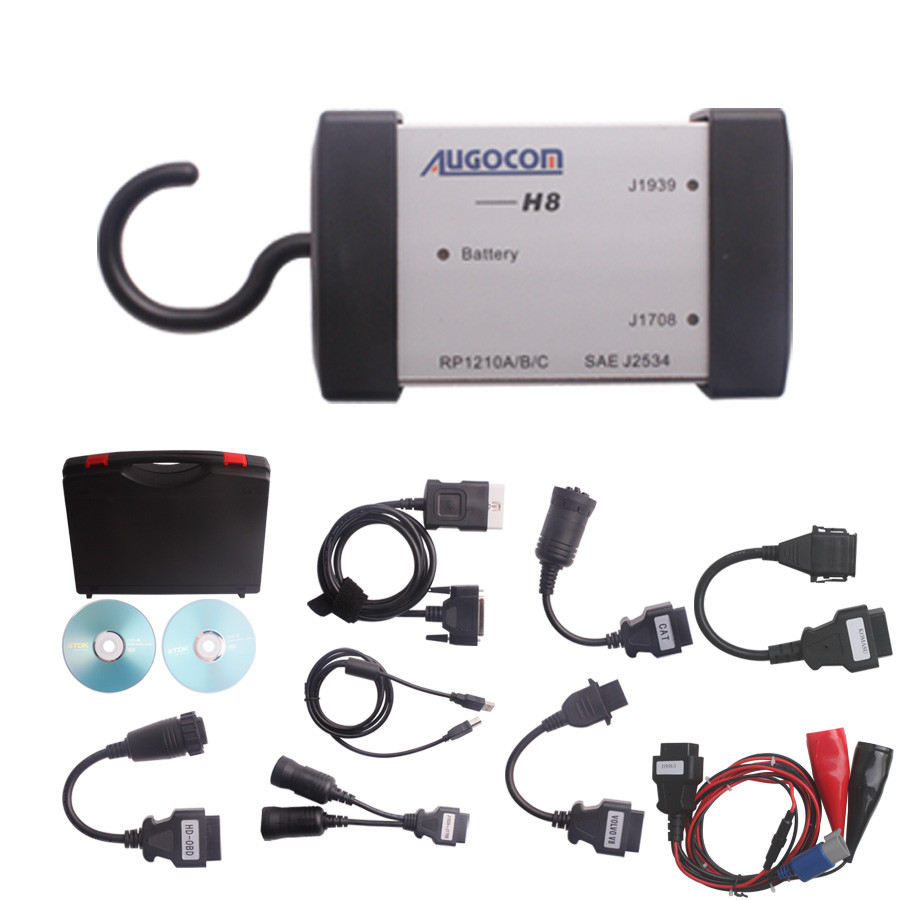 zz AUGOCOM H8 Truck Diagnostic Tool PC-to-Vehicle Interface Easy - Click Image to Close