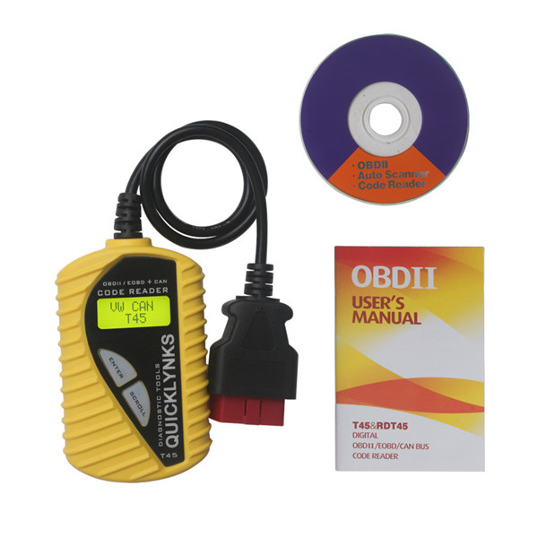 CAN OBD2/EOBD VAG Code Reader T45 Multilingual One Year Warranty - Click Image to Close