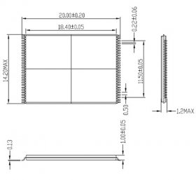 TSOP56 Socket Adapter TSOP56 IC Test Socket 0.5mm 14*18mm