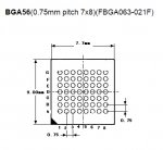BGA56 ic socket for wellon programer 0.75mm pitch BGA56 adapter