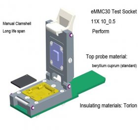 eMMC30 Test Socket Adapters eMMC / Nand chips Test Adapters