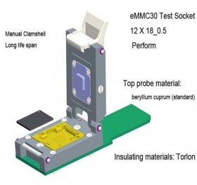 eMMC30 Test Socket Adapters eMMC / Nand chips Test Adapters