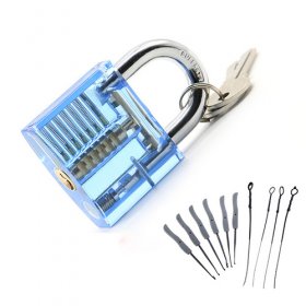 Transparent Visible Pick Cutaway Practice Padlock Lock Broken Ke