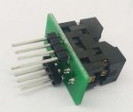 Simple MSOP8 to DIP8 IC test socket adapter SSOP8 0.65mm program