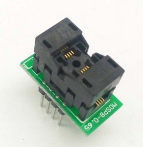 Simple MSOP8 to DIP8 IC test socket adapter SSOP8 0.65mm program