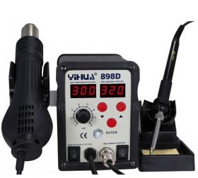 YH898D 2 in 1 soldering station and desoldering SMD Rework Stati