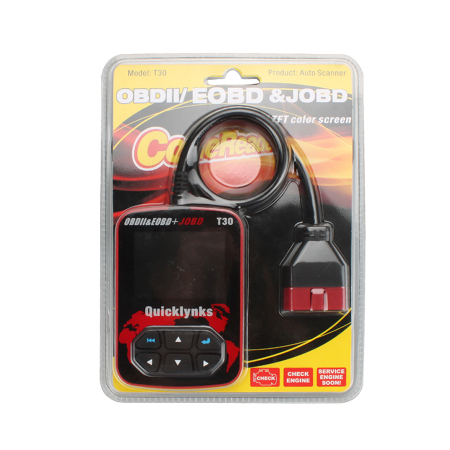 T30 JOBD EOBD Diagnostic Scan Tool T30 Auto Code Reader With Col - Click Image to Close
